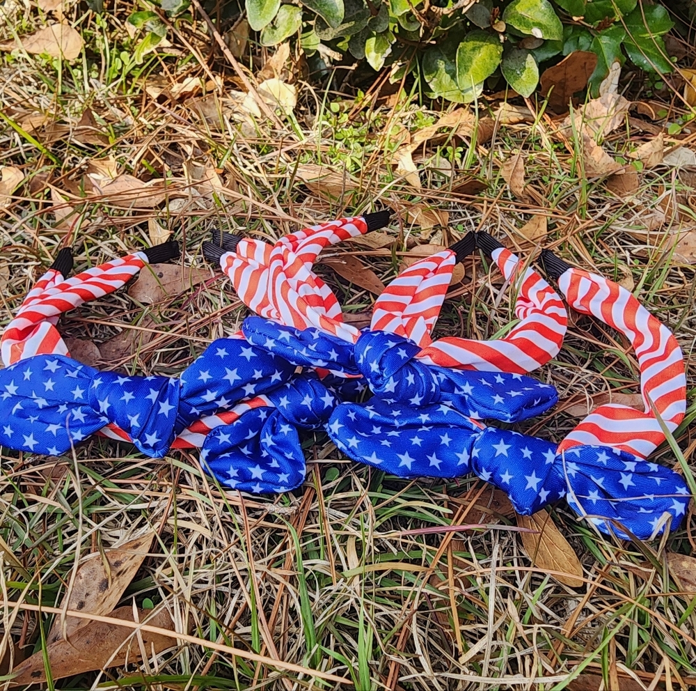 Patriotic Kids Headbands with Bows